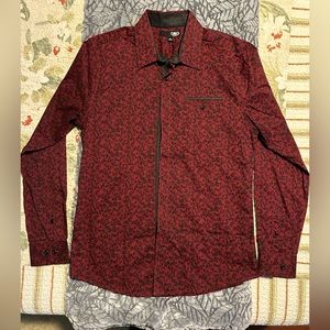 GBG Los Angeles Red & Black Dress Shirt